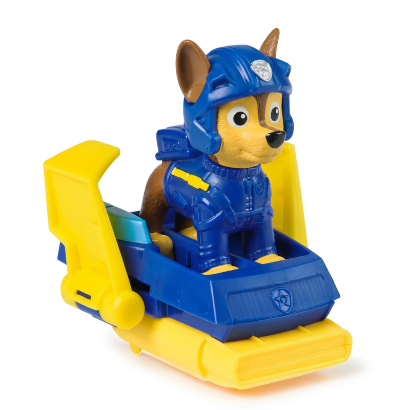 Spin Master Paw Patrol actiefiguur Chase met voertuig - 15 cm, meerkleurig