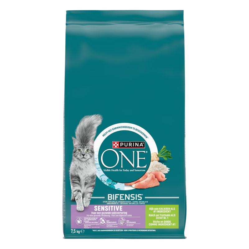 PURINA ONE SENSITIVE KALKOEN / RIJST 7,5 KG