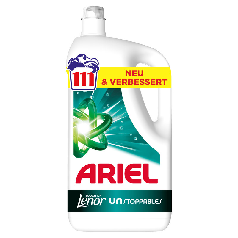 Ariel Flüssigwaschmittel Universal mit Touch of Lenor für Tiefenreinheit und lang anhaltende Frische, 111 Wäschen
