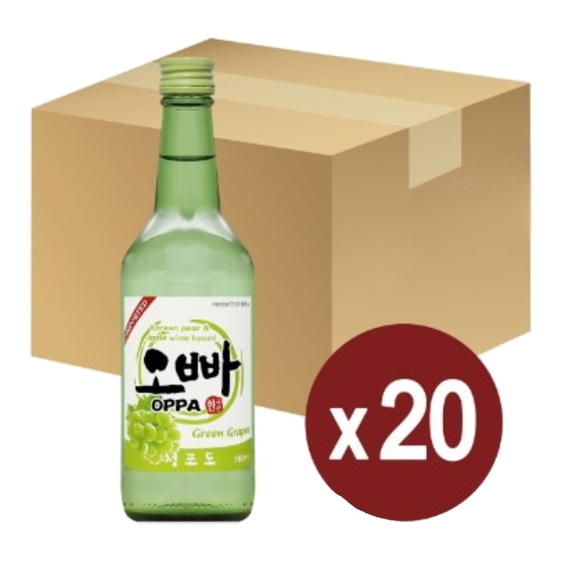 OPPA Soju Groene Druiven 12%, 20 x 360 ml