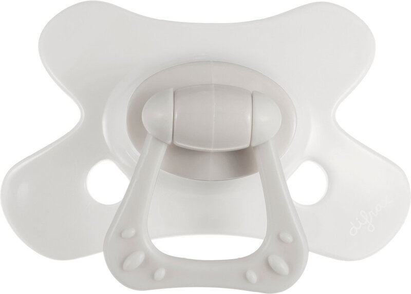 Difrax Uni fopspeen - rond - 6+ mnd - grey agate 1 stuk