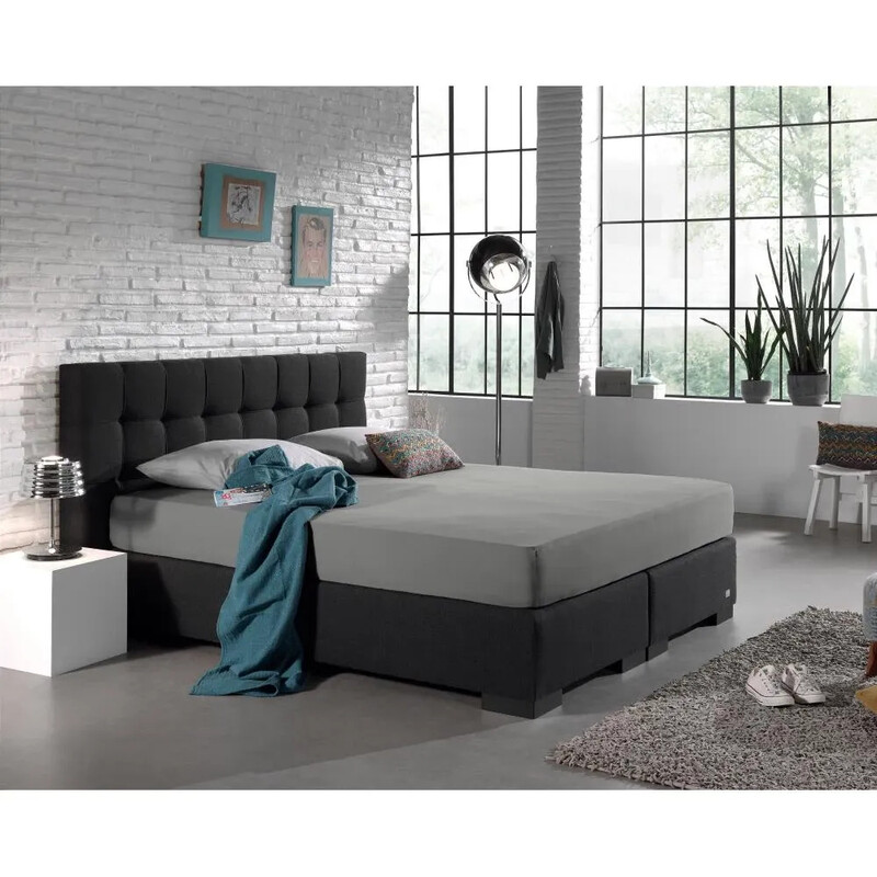 Dreamhouse dubbele jersey hoeslaken – 190/200 x 220/230 – 100% katoen – grijs