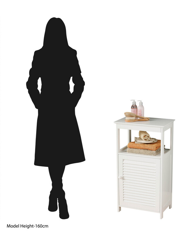 Maison By Premier White Shutter Wood Floor Cabinet