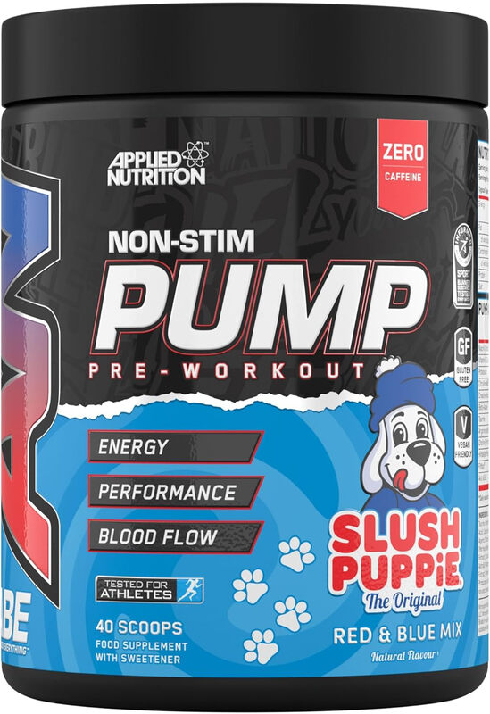 ABE Pump Pre Workout Stim Free Slush Puppie Red and Blue Mix - 500 g