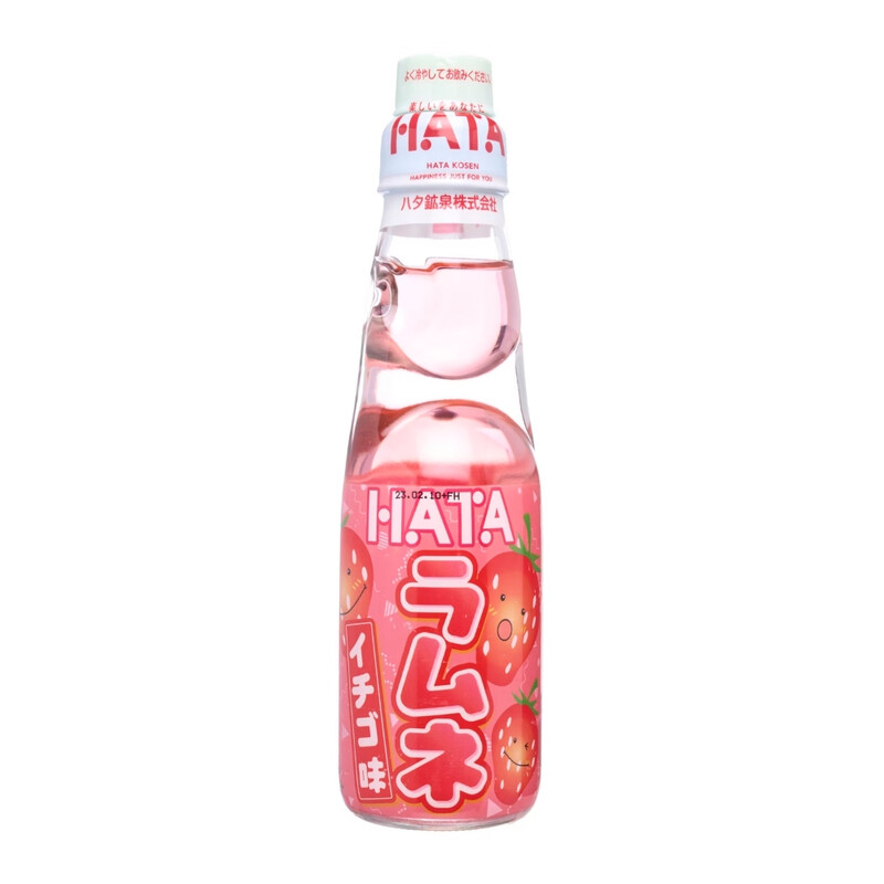 Hata Strawberry Ramune Carbonated Drink 200ml