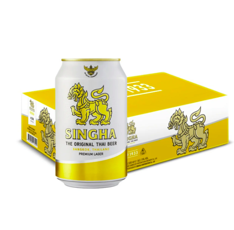 SINGHA Bier Lagerbier 5% Alc. 330 ml (Pak van 24)