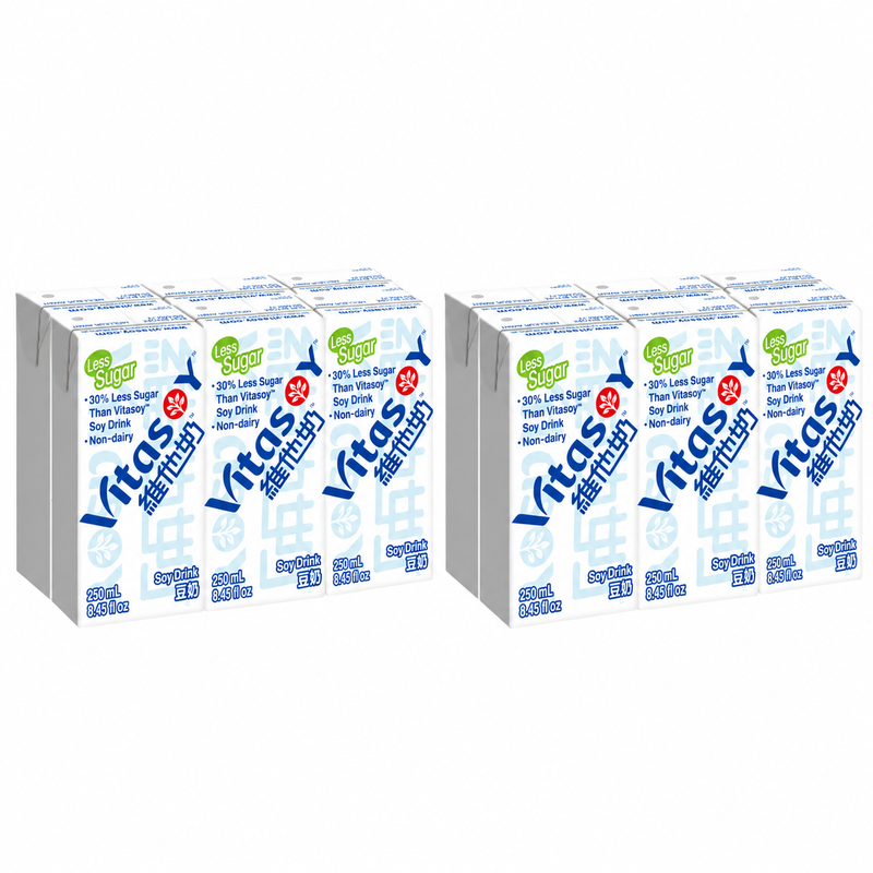 Vitasoy Sojadrink mit weniger Zucker, 2er-Pack