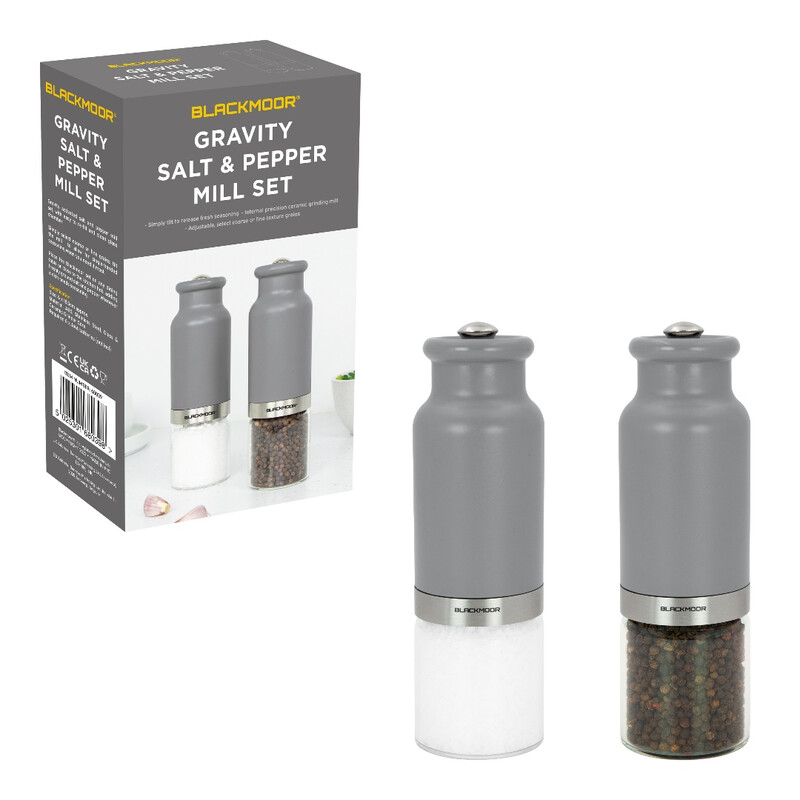 Gravity Salt and Pepper Mill Set Grey