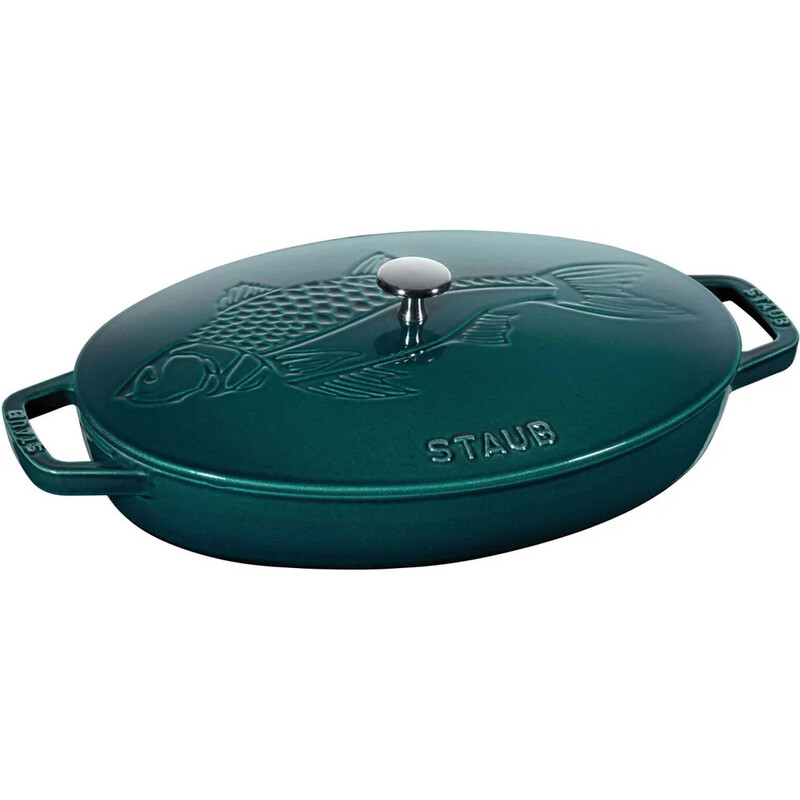 Staub Specialities Ofenform mit Deckel, 33 cm | La-Mer | rund | Gusseisen