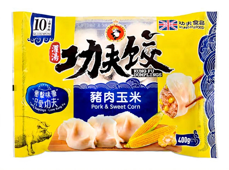 Kung Fu Pork & Sweet Corn Dumplings 400g