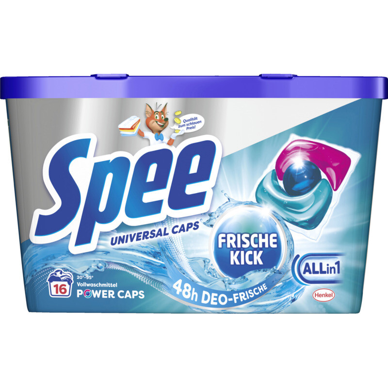 Spee Vollwaschmittel Power Caps Frische Kick 16 WL