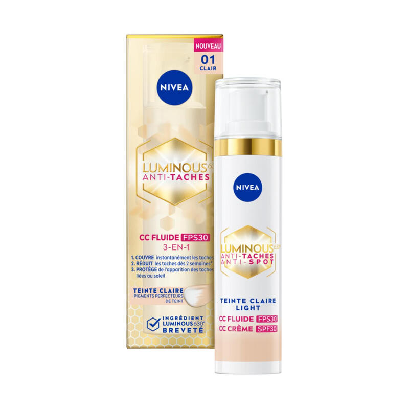 Nivea cc crème fluide anti aaches teinte fps30 luminous 630 40ml