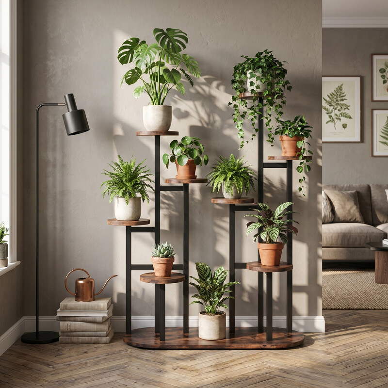 Mehrstöckiger Pflanzenständer, 11 Blumentopfregale