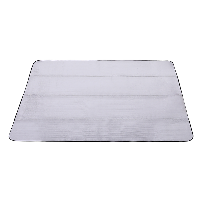 Mobi Garden, doppelseitige Aluminiumfolie wasserdichte Isoliermatte, extra dicke Camping-Bodenmatte, Picknick- und Strandzeltmatte, silberfarben, wasserdichte und schmutzabweisende Oberfläche für mühelose Reinigung und Wartung, kompaktes und einfach zu ve