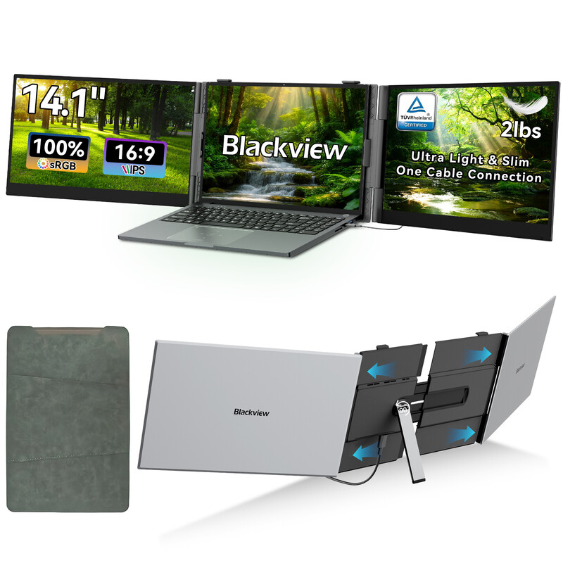 Écran PC portable Blackview DCM6 Pro 14 IPS FHD Triple EcranUltra Fin Protection Oculaire Écran Portable pour PC 13 173 - vue 2