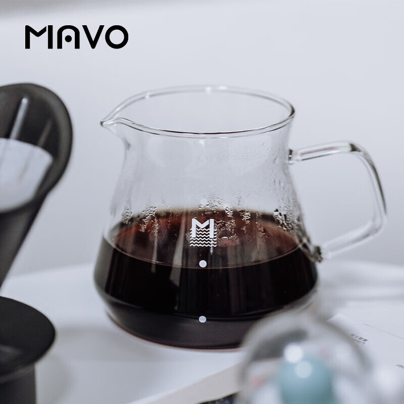 MAVO Kaffeebereiter hitzebeständiges Glas japanischer Stil Filterkaffeemaschine 450 ml