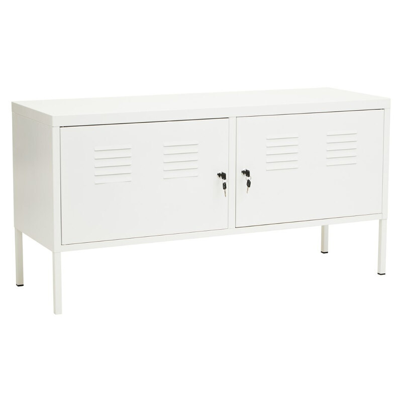 Sideboard Cabinet Academy Metal White