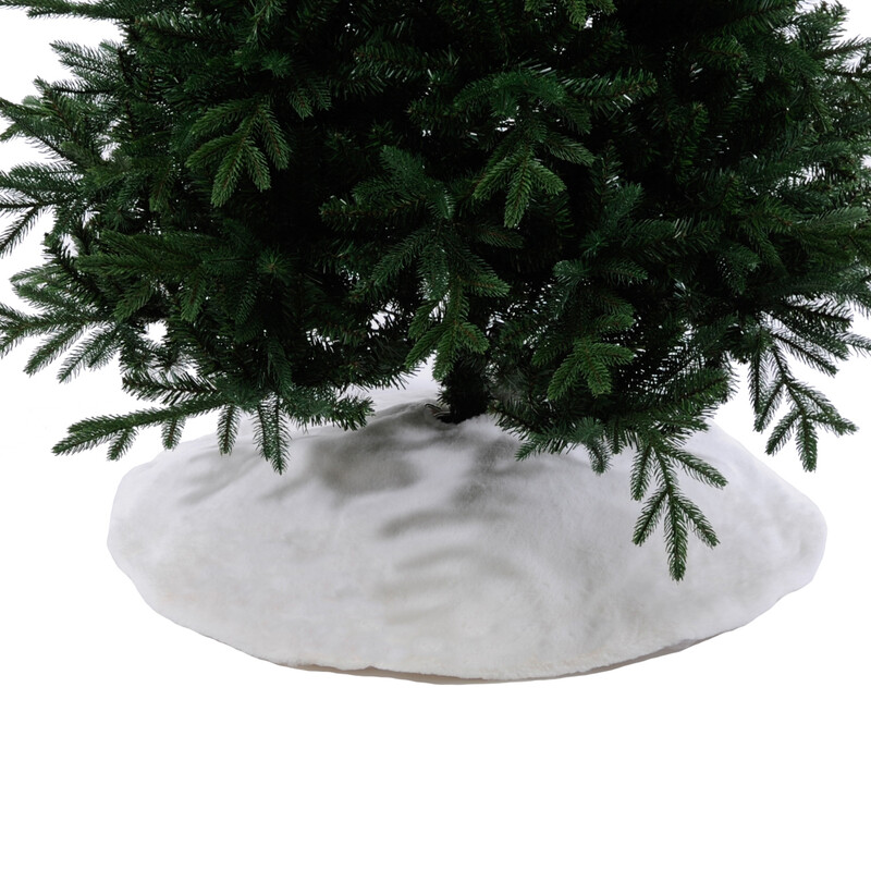 Festive 90Cm White Faux Fur Tree Skirt