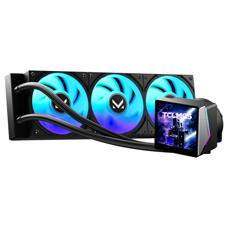 ANGL 360 Black AIO Vloeistof CPU-koeler – 3,95" IPS Display Pomphoofd, Dynamische ARGB-verlichting, Ondersteunt Intel LGA 1851/1700 & AMD AM5/AM4