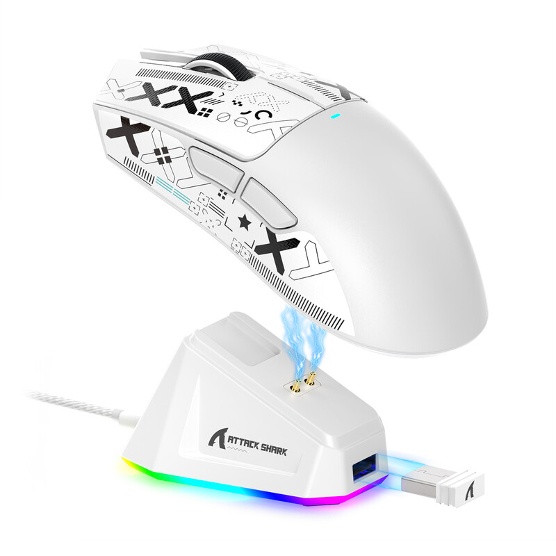 ATTACK SHARK X11 kabellose Gaming-Maus mit Ladestation