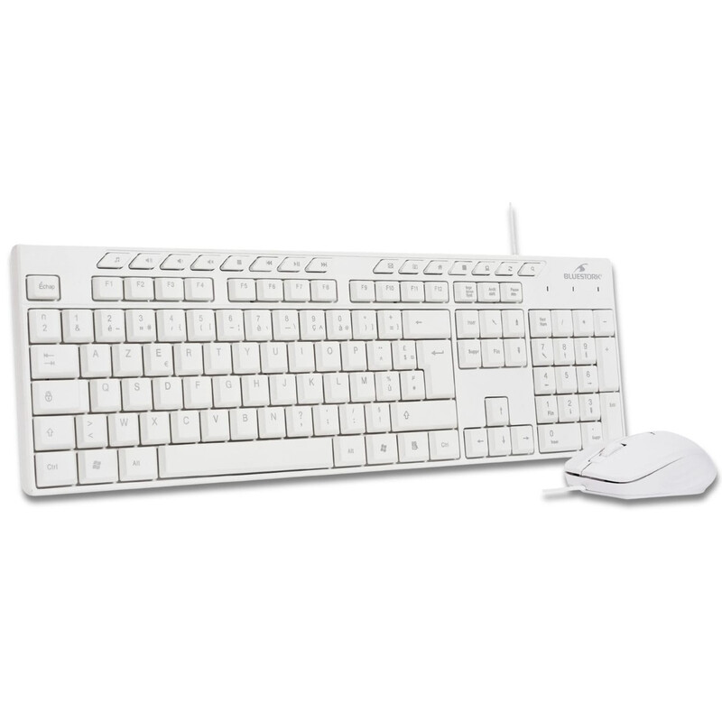 Pack Clavier Souris Bluestork Media Office – Filaire, 15 Raccourcis Multimédias AZERTY - vue 10