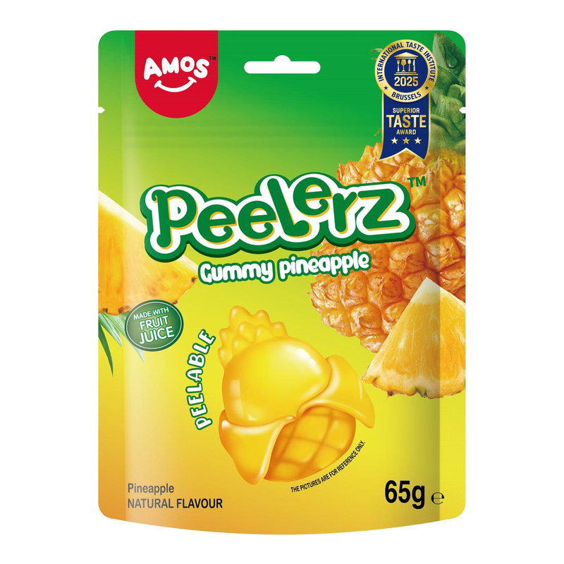 Amos Peelerz Gummy Pineapple 65G