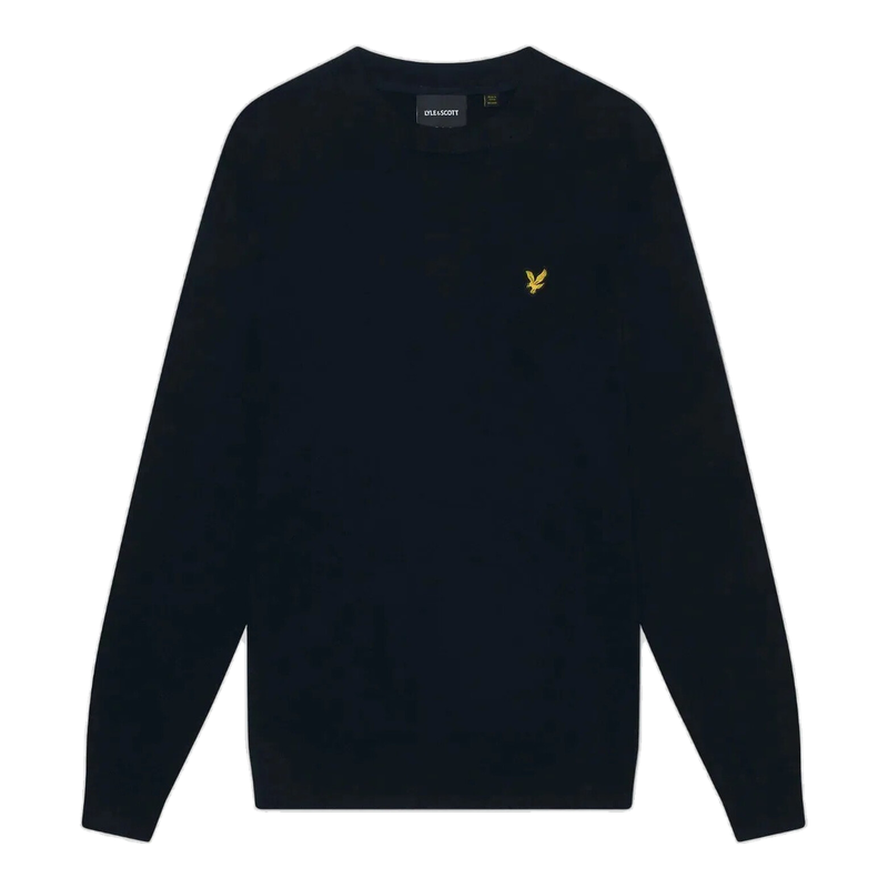 Lyle & Scott Cotton Merino Crew Neck Jumper - Dark Navy