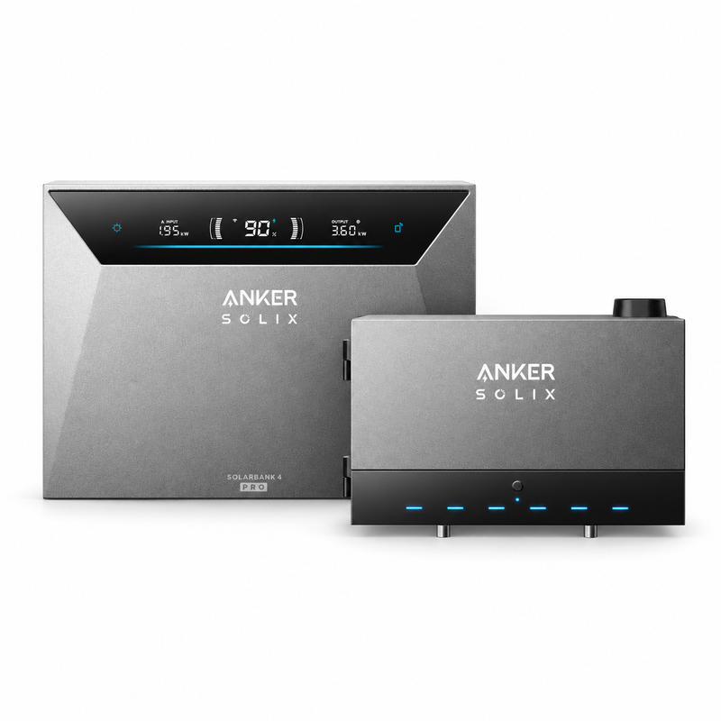 Anker SOLIX Solarbank 4 Pro mit PowerDock Heim-Energiespeicher-Bundle