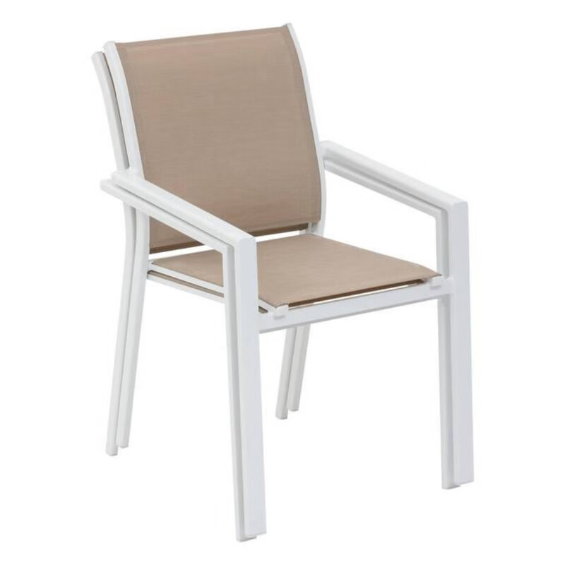 Hesperide "Essentia" Chaise de jardin empilable Lin & Blanc