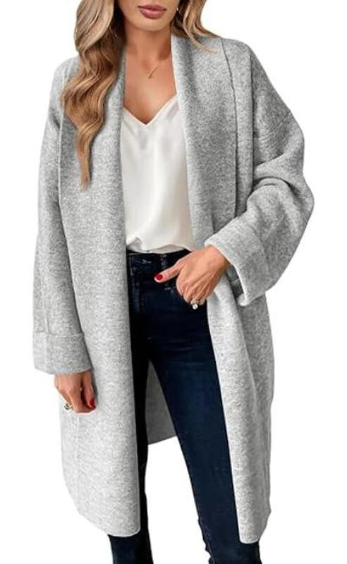 Women's Long Cardigan Sweaters Chunky Open Front Oversized Slouchy Knit Fall Trendy C