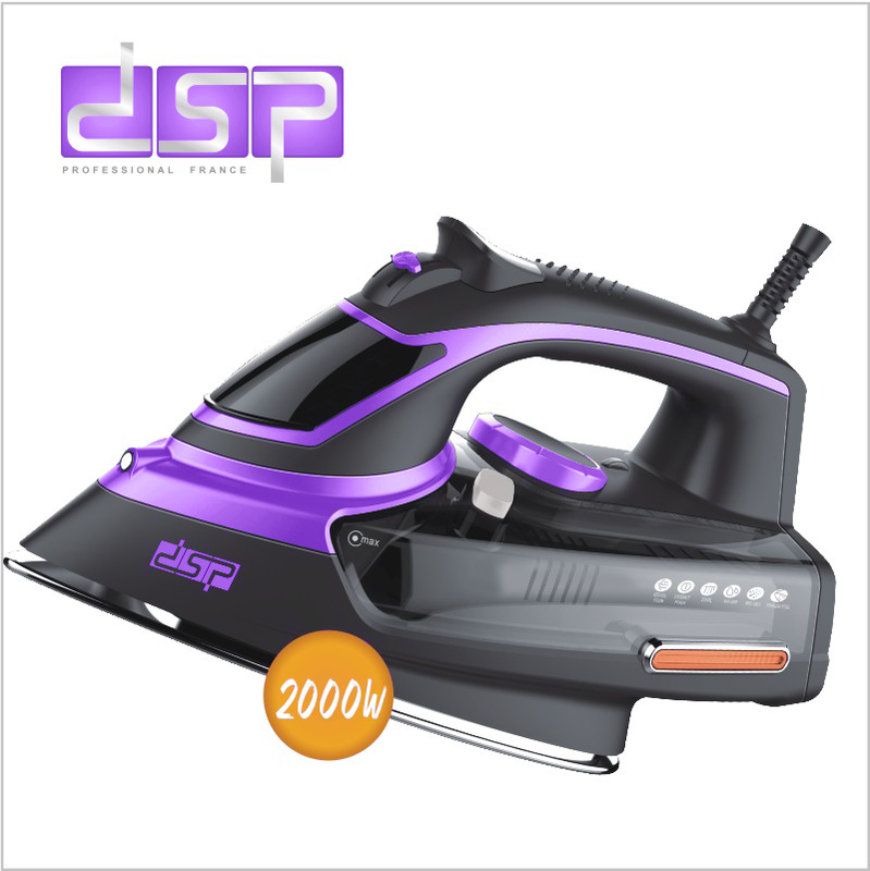 Professional Steam Iron 2000W - Fast Heating, Large Water Tank, Anti-Drip & Self-Clea