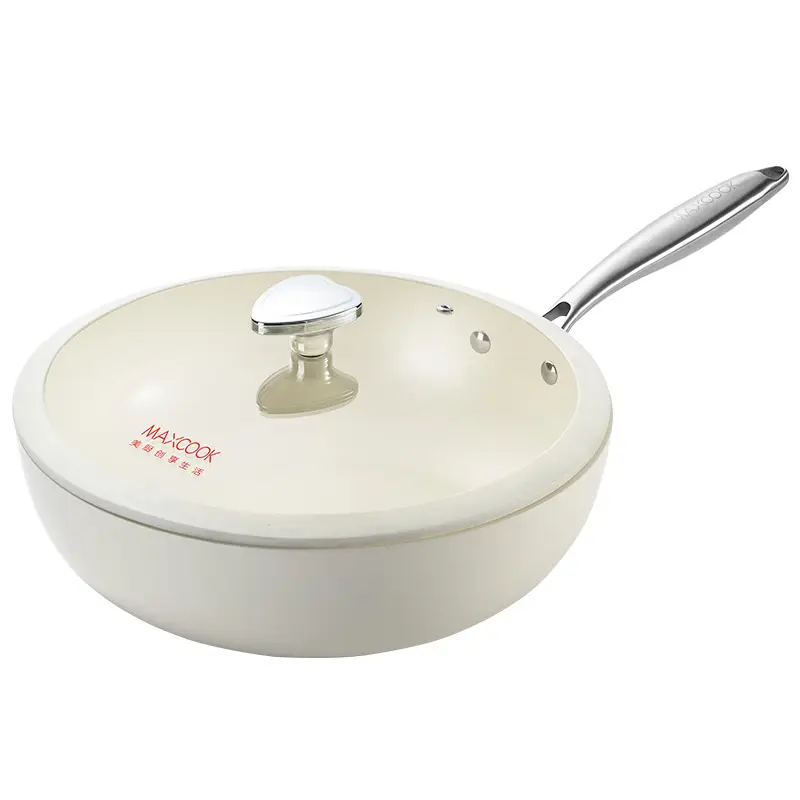 Aluminium Die-cast Ceramic Non-stick Frying pan MCC7504 - 32cm - White