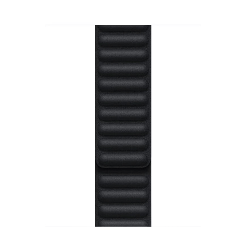 Apple 41 mm middernacht leren band M/L