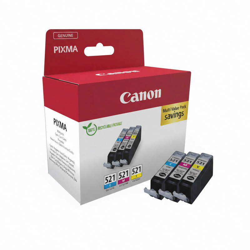 Canon 2934B016 inktcartridge, 3 stuks, origineel, cyaan, magenta, geel