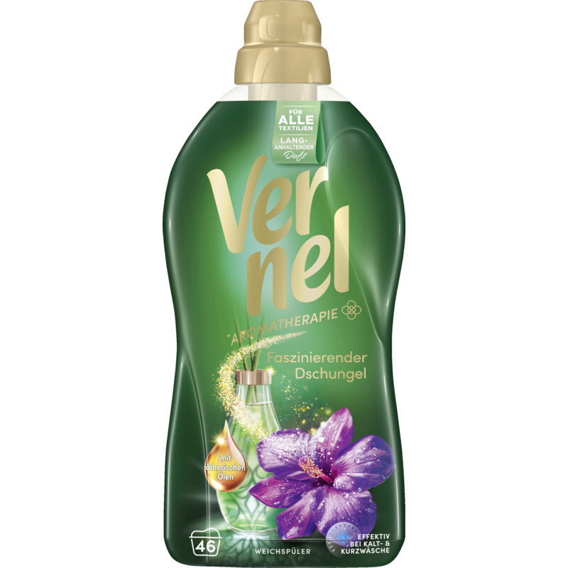 Vernel Aromatherapie Faszinierender Dschungel Weichspüler flüssig, 1,012 l