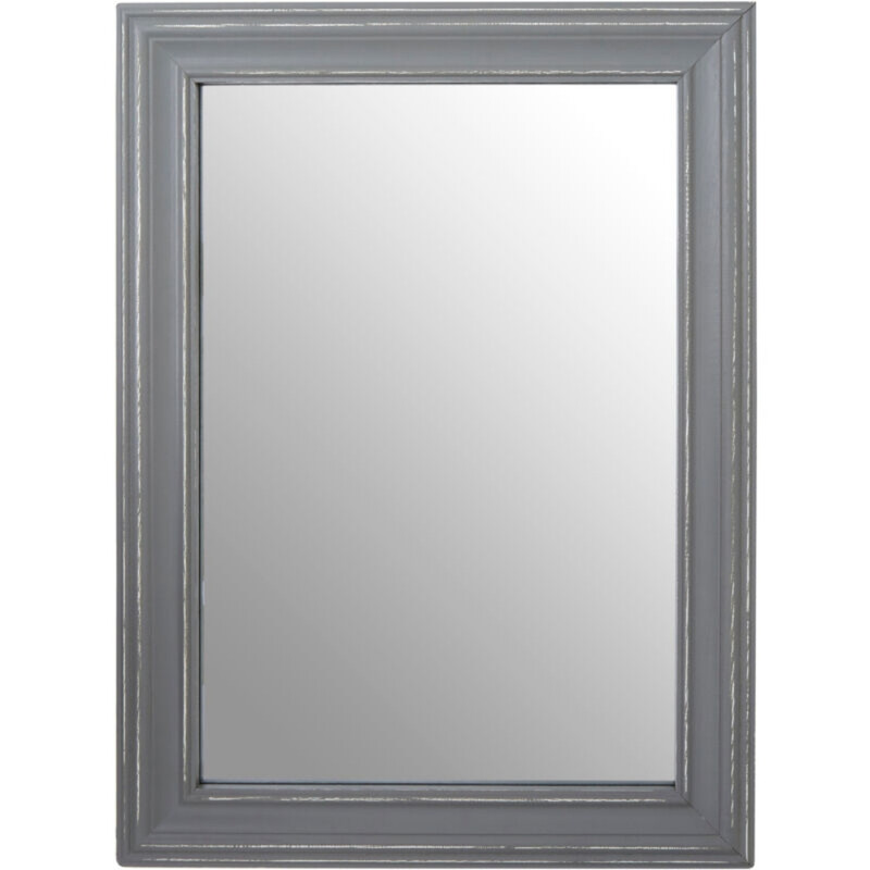 Interiors By Premier Grey Wall Mirror Henley Bevelled Frame 48X65cm