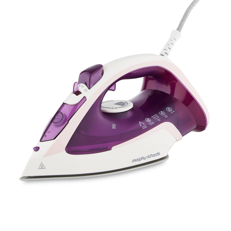 Steamflow Turbo Steam Iron – Pink & White, 2400 W, Precision Tip, 302011