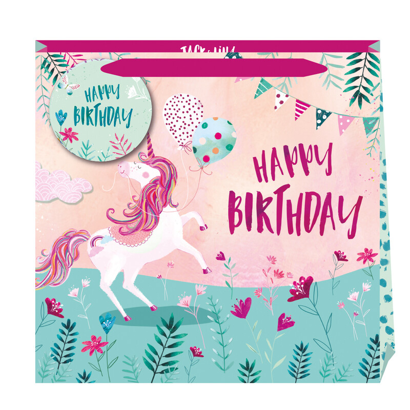 Happy Birthday Unicorn Large Gift Bag