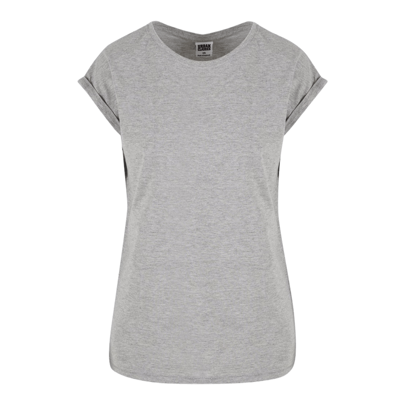 Dames T-shirt met extra schouderdelen grijs XS