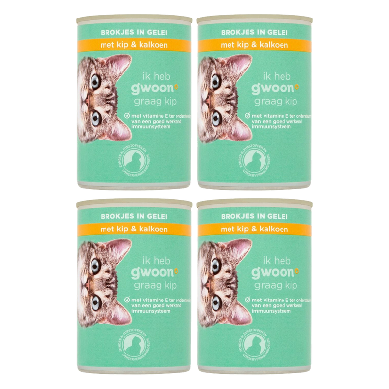 g'woon Poulet et dinde en gelée 405 g * 4