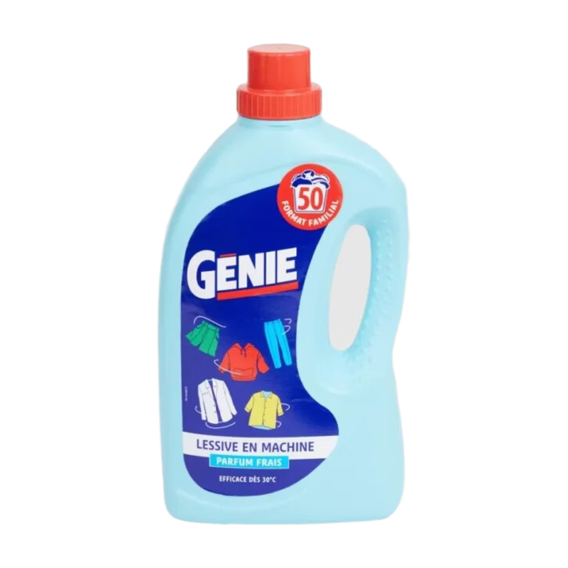 GENIE Lessive liquide parfum frais 50 lavages - 2 L
