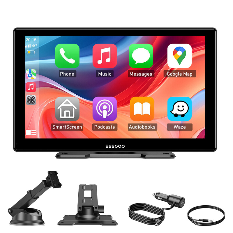 Wireless CarPlay Screen Android Auto 9 Inch HD Plug & Play