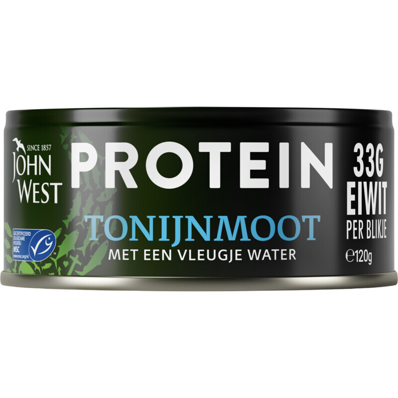 John West MSC-Certified Hoge-Eiwit Tonijnfilets In Water - 120 g