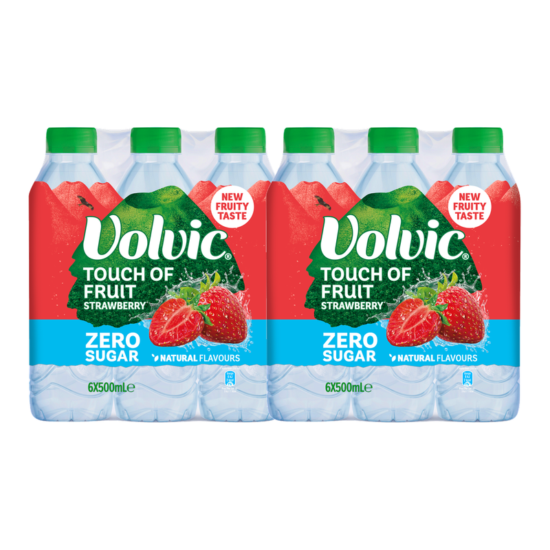 Volvic Aardbeiensmaak - 6 x 500 ml x2