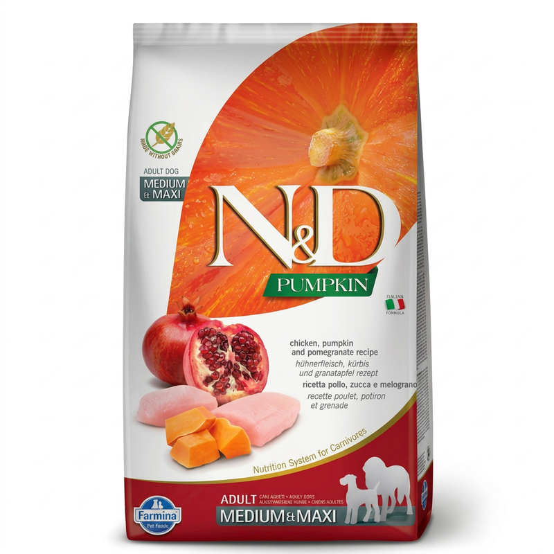 Farmina N&D Pumpkin Serie Kip Volwassen Middelgrote tot Grote Hondenvoer 2,5 kg