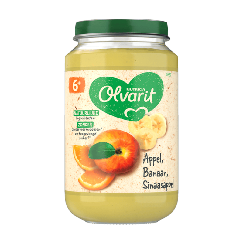OLVARIT 6maanden+ Appel-Banaan-Sinaasappel 200gr