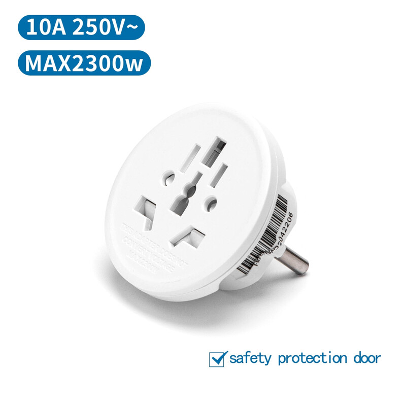 Aigostar Steckeradapter/Steckerleiste, geeignet für Schlafzimmer und Küche, 10 A max., 2300 W, weiß