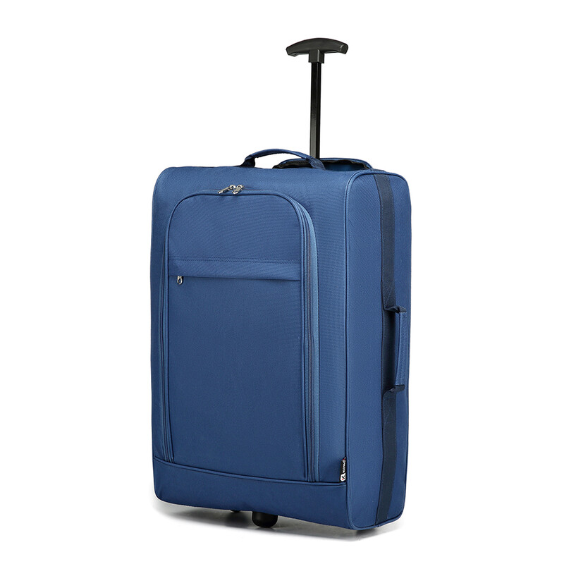 Kono Softshell Leichter Kabinenkoffer 53x36x18 cm mit 2 Rollen, Luftfahrtzulassung Handgepäck für Ryanair EasyJet BA