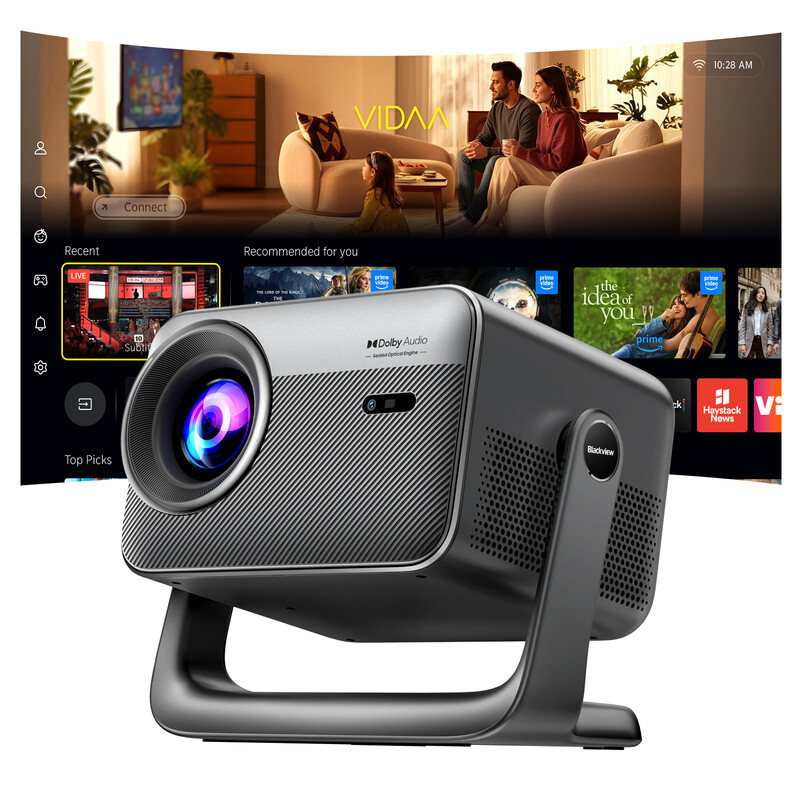 Blackview PV1000 Max Vidéoprojecteur 4K avec Gimbal – 1000 Lumens ANSI Image jusqu'à 150" Son Dolby Audio Certifié Netflix & Apple TV+ - vue 3