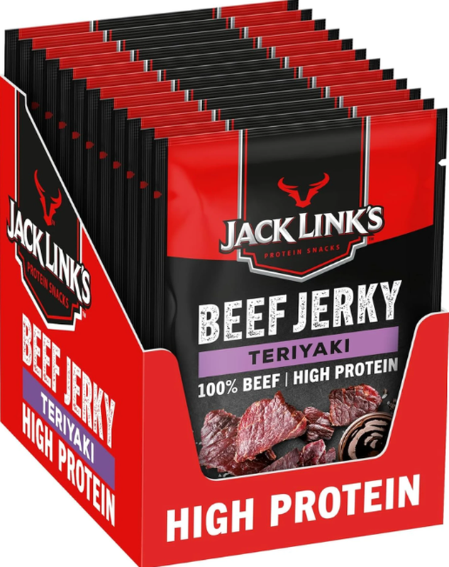 Jack Link's Beef Jerky Teriyaki Flavour 12 X 25G